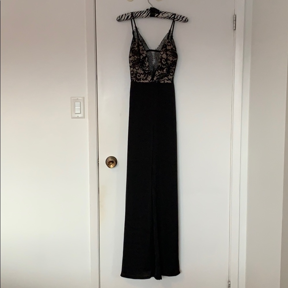 Missguided Lace top wide pant Jumpsuit